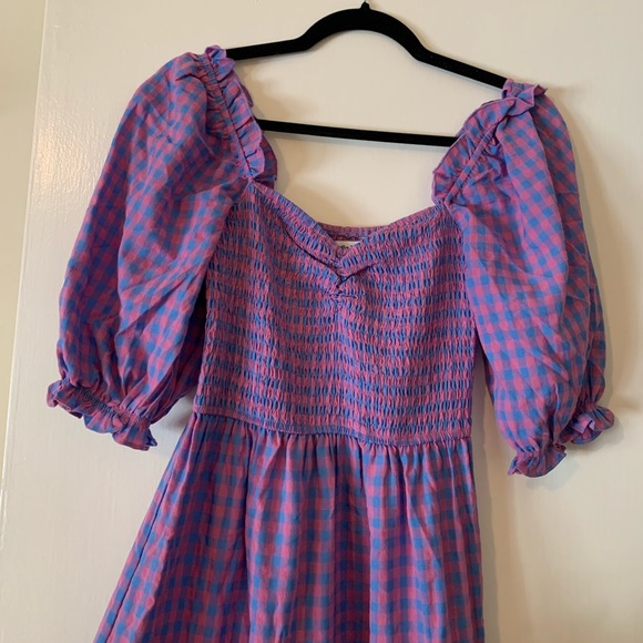 Gingham tiered cotton dress - Picture 8 of 10